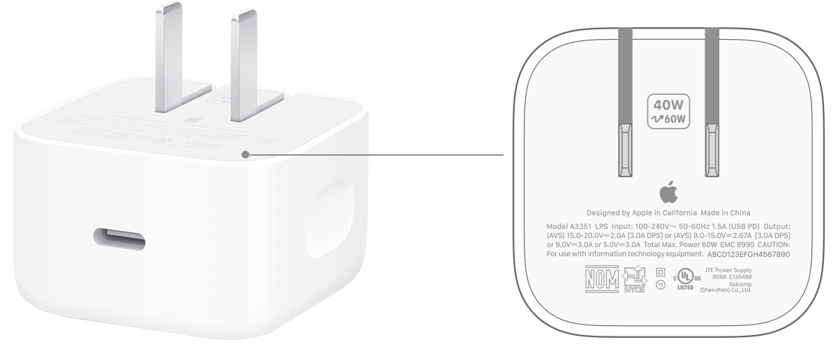 آداپتور ۴۰ وات داینامیک اپل